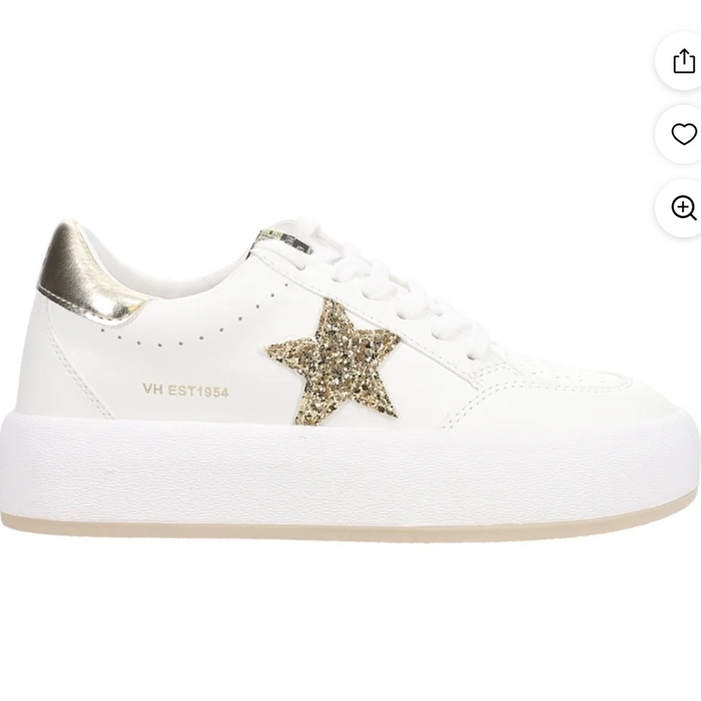 Vintage Havana White and Gold Sneakers